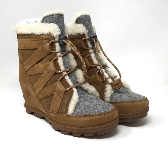 sorel joan of arctic wedge ii cozy shearling boots